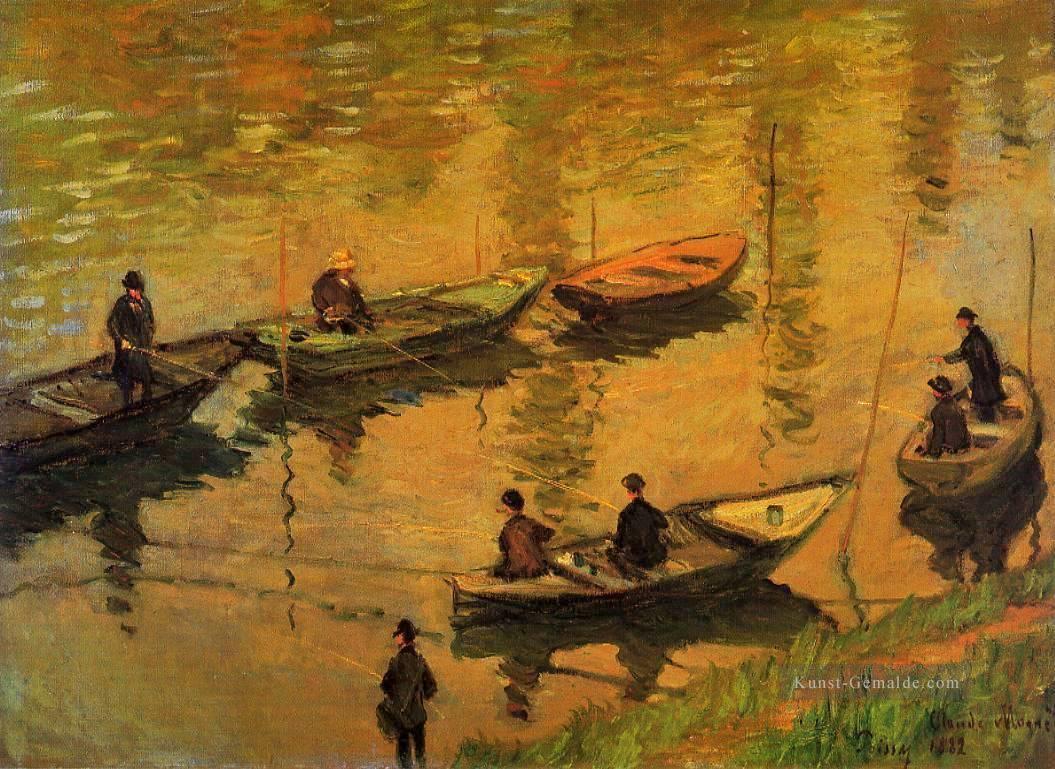 Anglers auf der Seine bei Poissy Claude Monet Ölgemälde